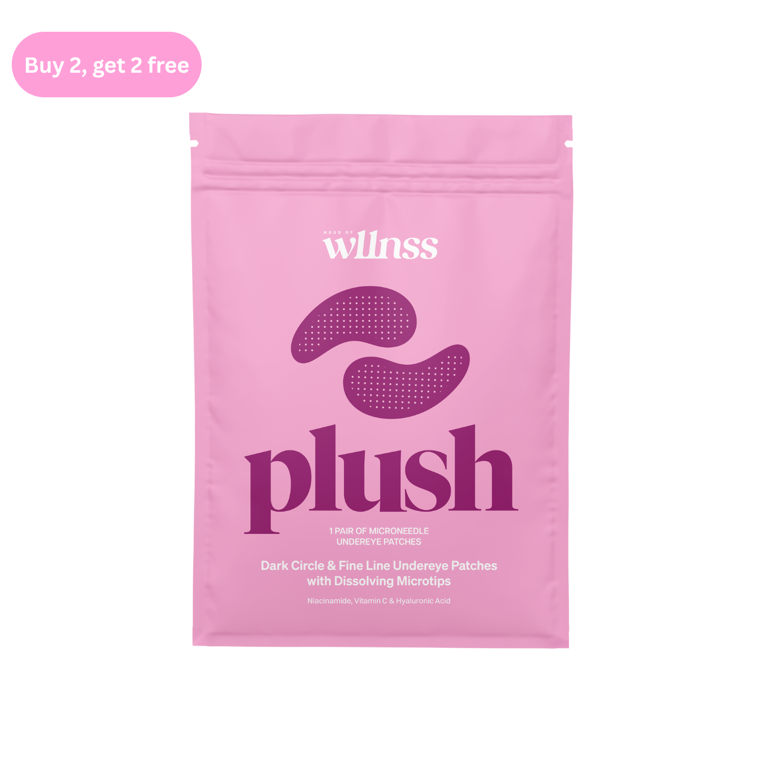 Plush Microneedle Undereye Patches