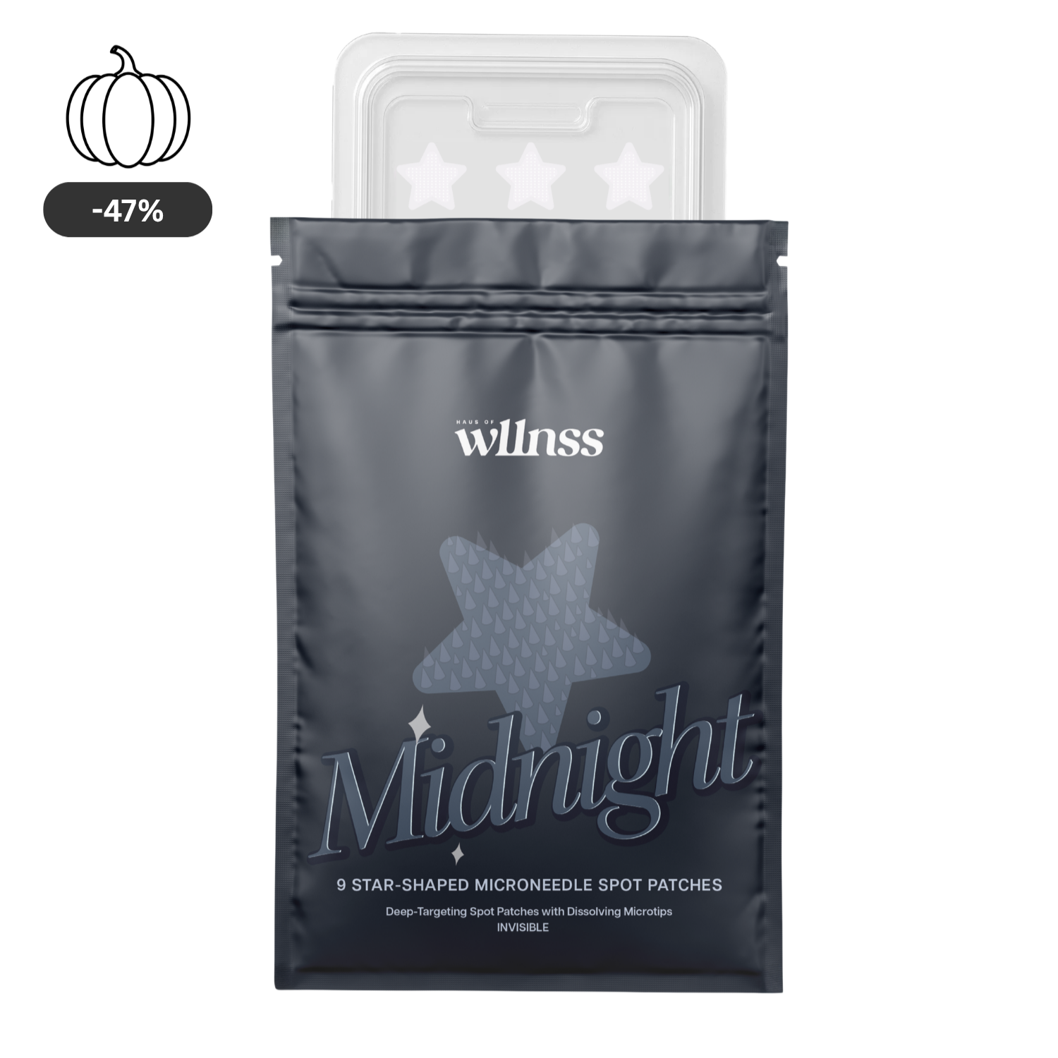 Midnight - Spuogų lipdukai su mikro adatėlėmis